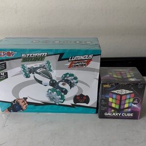 Luminous Stunt Remote Control Car - Teal and Black